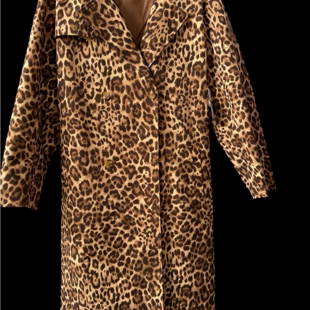 sofia by sofia vergara Leopard-Print Trench Coat - Brown & Tan - Picture 1 of 4